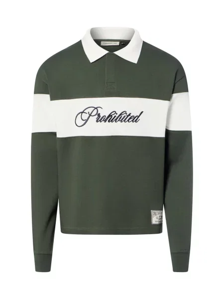 Prohibited bluza polo Mężczyźni dresowy S zielony