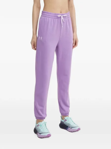 Παντελόνι Under Armour με αυτόγραφο με κορδόνι μωβ