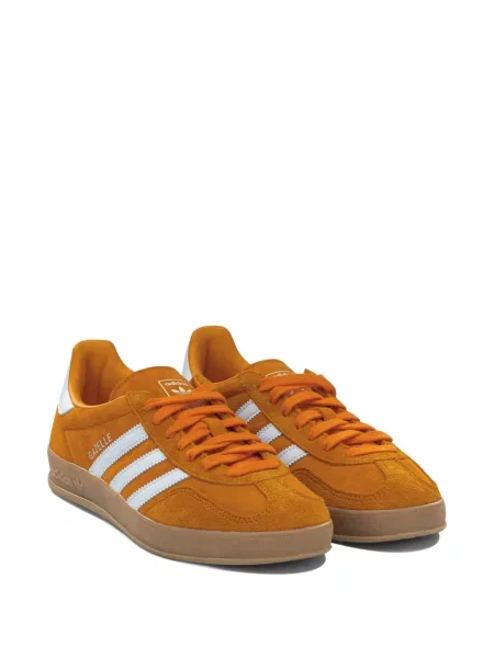 Sneakerși Adidas Gazelle cu șireturi din piele de căprioară portocaliu
