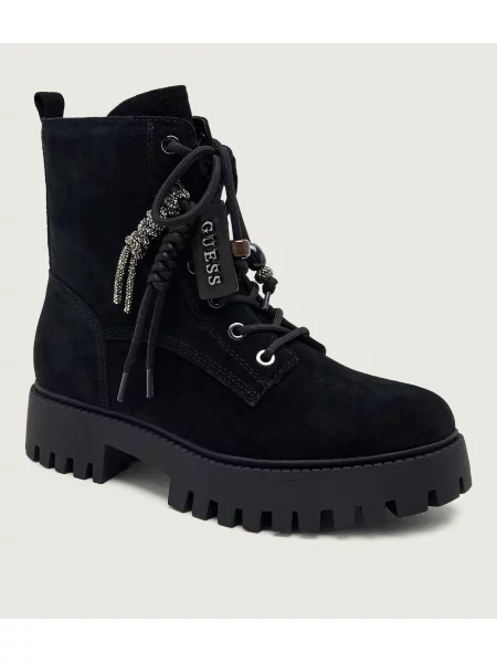 Guess Botine Fizzle | piele întoarsă negru