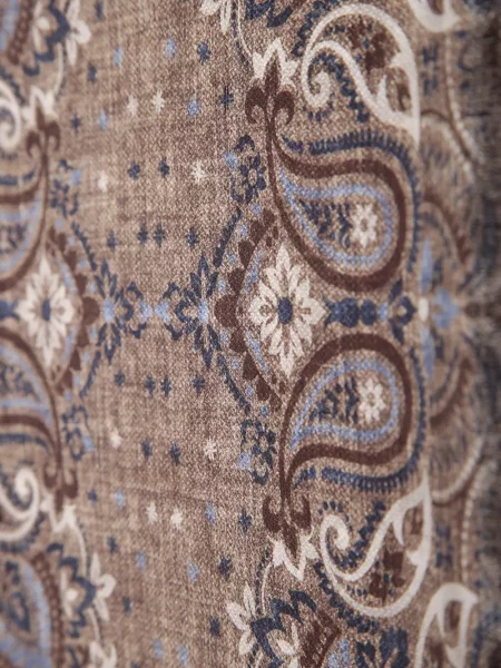 Fular Dell'oglio cu imagine cu model paisley maro