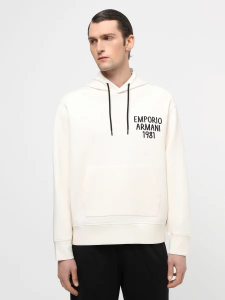 Худі Emporio Armani молочний