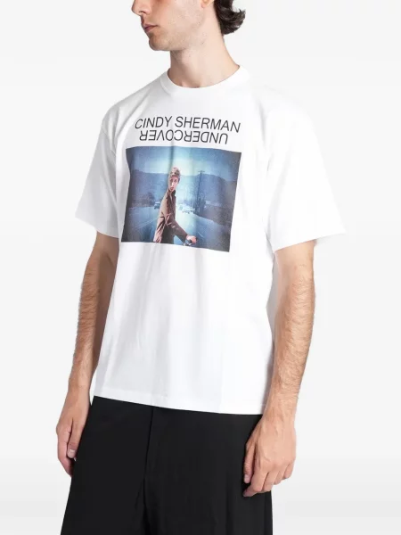 Tricou Undercover cu imagine alb