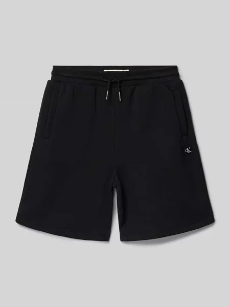 Szorty dresowe o kroju regular fit z mieszanka bawełny Calvin Klein Jeans czarne