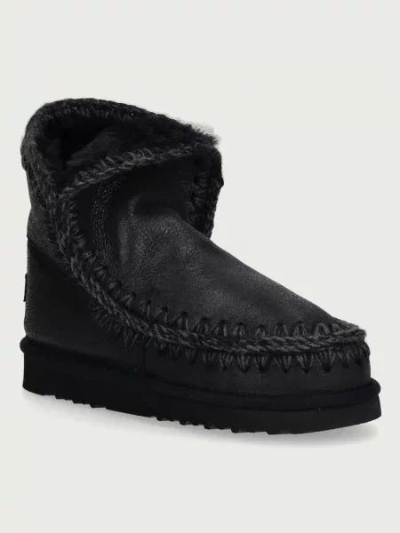 Mou Eskimo 18 cizme de zăpadă pentru femei din nubuck negru