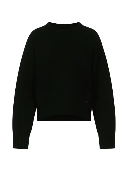 Pulover Loulou De Saison cu decolteu rotund negru