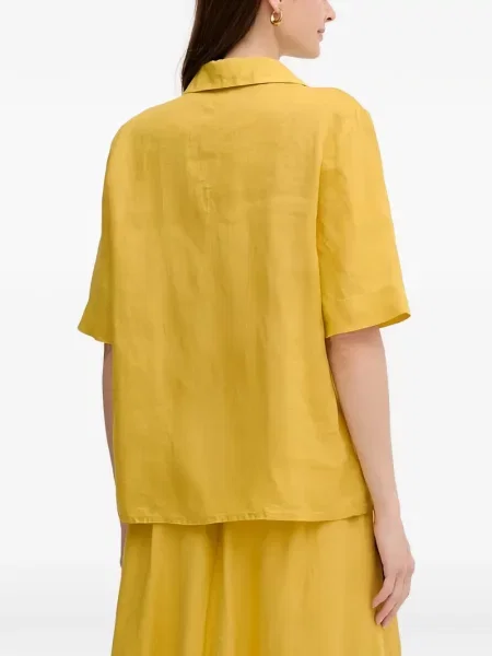 Bluzka Benetton z dekoltem w serek żółta