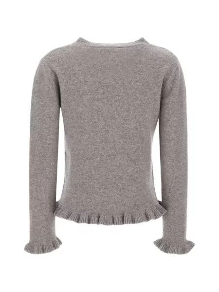 Top Kaos tricotate cu volane gri