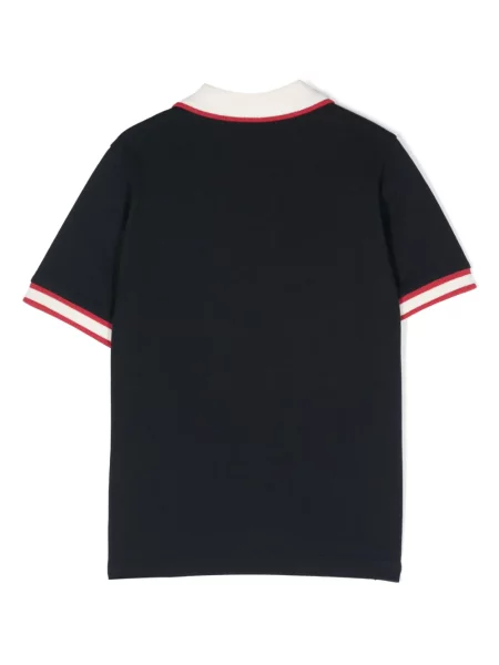 Koszulka polo dziecięca Moncler Enfant niebieska