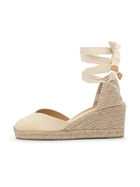 Castañer Espadrilky Chiara nažloutlá / režná / vaječné skořápky
