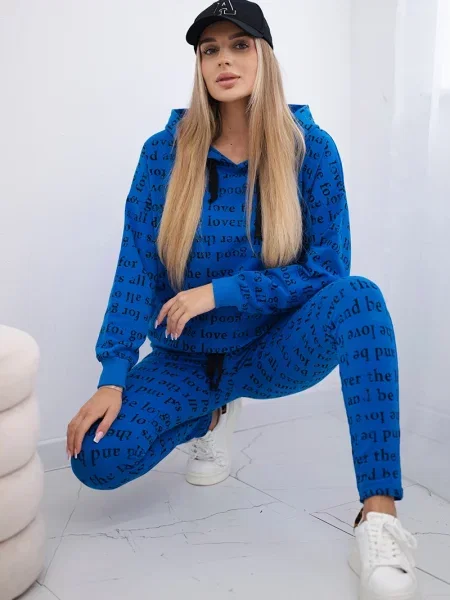 Komplet dresowy Kesi z nadrukiem niebieski