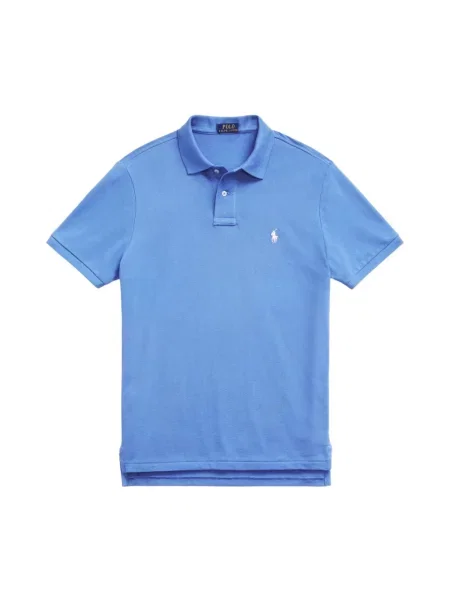 Dzianinowa koszulka polo Polo Ralph Lauren niebieska