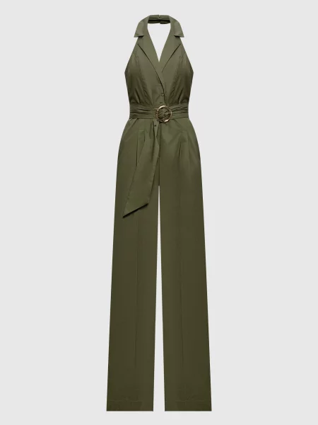 Комбинезон Twinset с открытой спиной зеленый