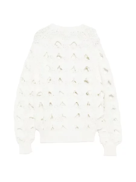 Cardigan Comme Des Garçons tricotate chunky alb
