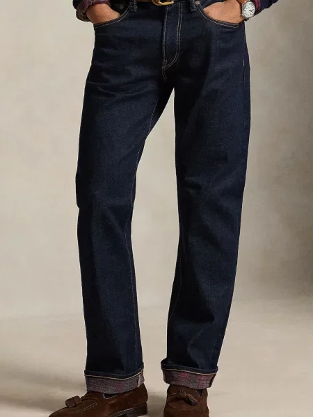 Polo Ralph Lauren jeansy straight granatowe