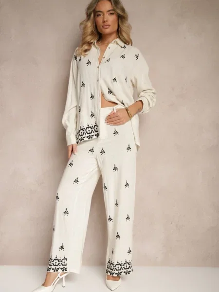 Pantaloni Olerina cu negru alb