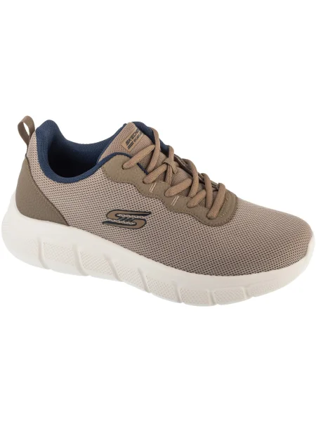 Pánske topánky Skechers Bobs Sport B Flex Icy Edge taupe béžová