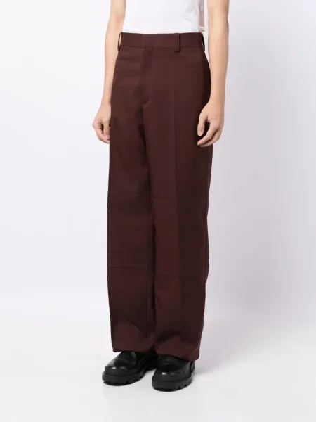 Hlače Jil Sander crvena