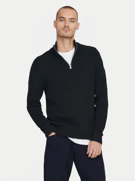 Only & Sons Sveter Tmavomodrá Regular Fit modrá