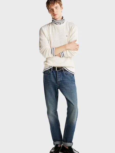 Светр Tommy Hilfiger в ялинку білий