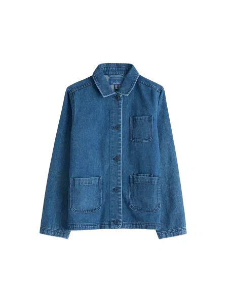 Seasalt Cornwall Geacă de primăvară-toamnă denim albastru