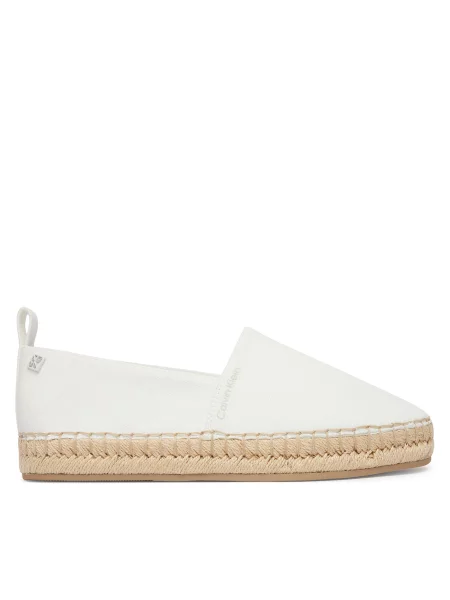 Espadrile Calvin Klein Oblique Espadrille Canvas alb