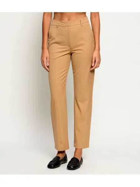 Karl Lagerfeld Pantaloni țigarete | Tapered fit | high rise bej