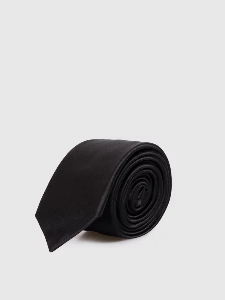 Шелковый галстук Saint Laurent черный
