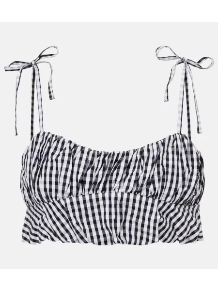 Top Faithfull din poplin negru