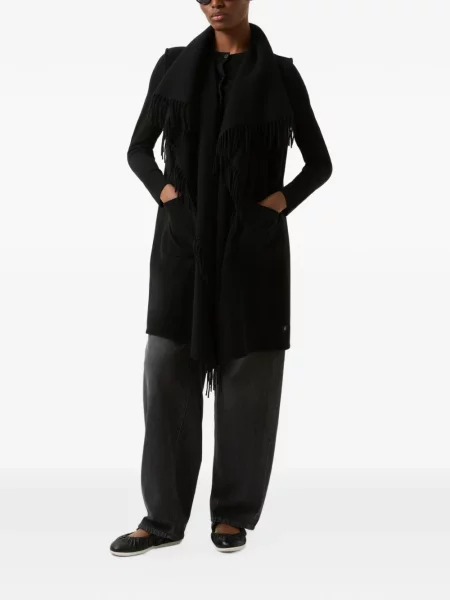 Poncho Bogner cu franjuri negru