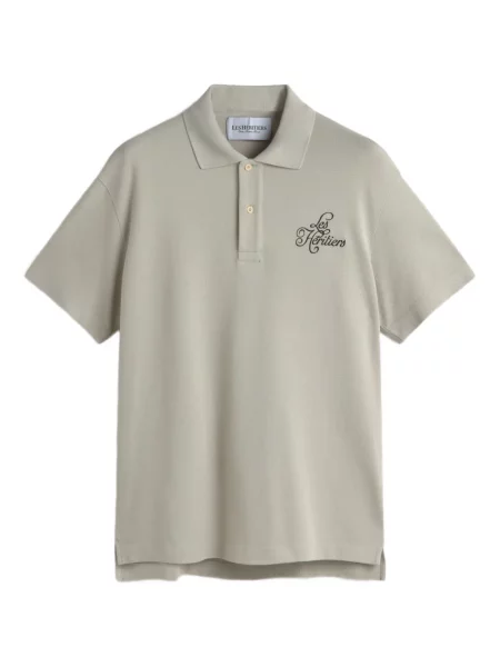 Polo Les Héritiers cu broderie gri