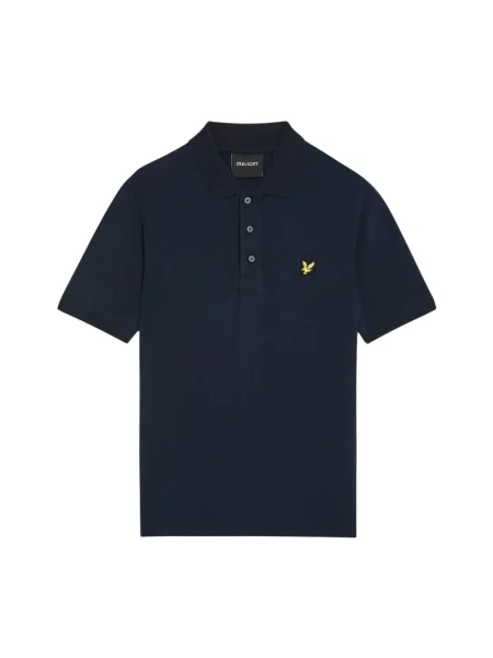 Koszulka polo Lyle & Scott z krótkim rękawem niebieska