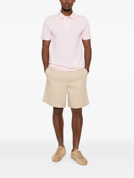 Tricou polo Boss cu broderie roz
