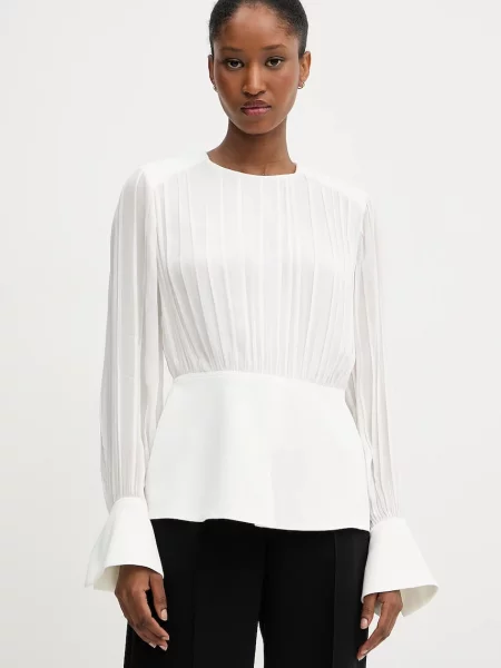 Karl Lagerfeld bluză uni alb