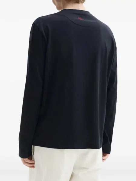 Lung tricou Etro cu imagine albastru