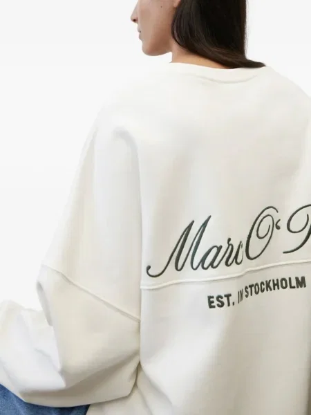 Hanorac Marc O'polo cu broderie alb