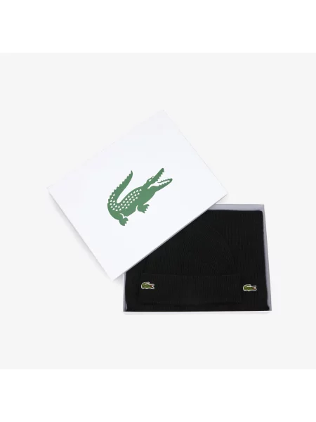 Шапка Lacoste чорна
