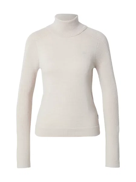 G-Star Vlnený sveter Core turtle slim knit béžová