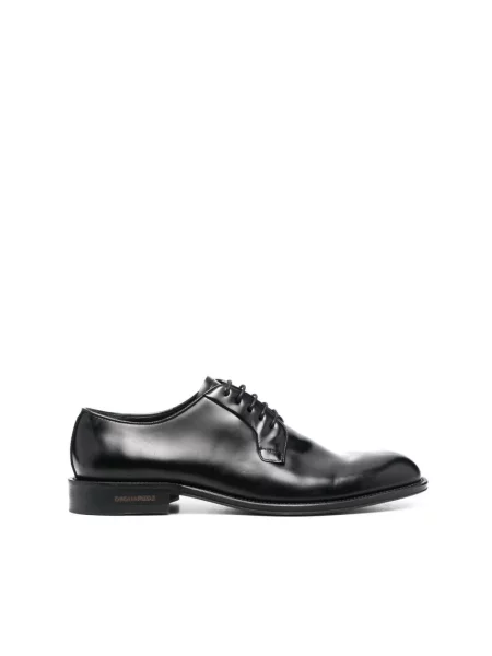 Derby Dsquared2 skórzany klasyczny czarny
