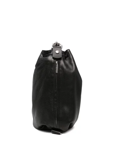 Geantă shopper Yohji Yamamoto din piele cu cordon negru