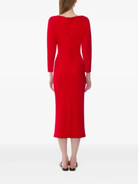 Rochie midi Alberta Ferretti până la genunchi de costum roșu
