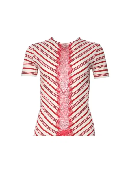 Tricou Christopher Esber din dantelă alb