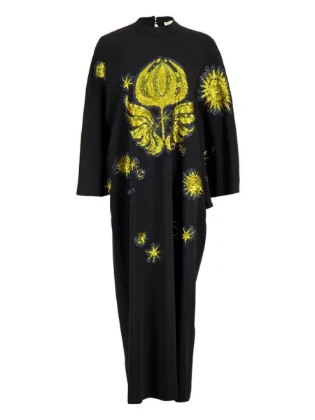 Rochie Paula cu broderie negru