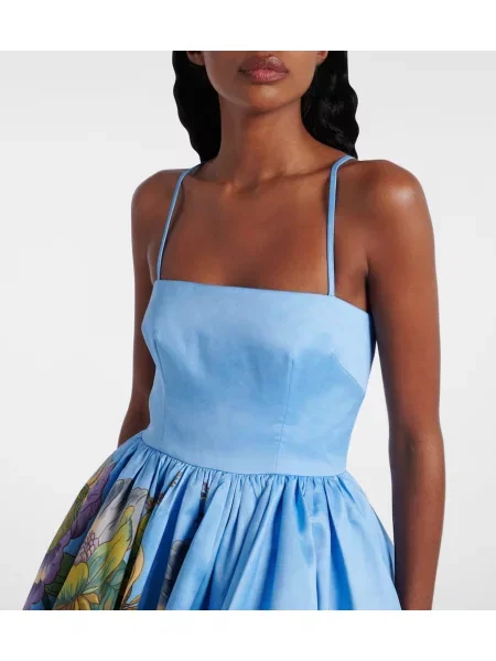Rochie Alemais cu model floral albastru