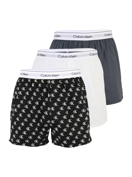 Calvin Klein Underwear Boxeri albastru noapte / negru alb