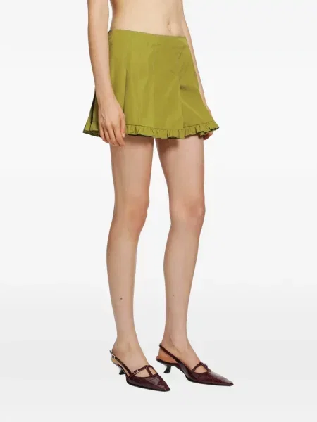 Fustă Miu Miu din poplin verde