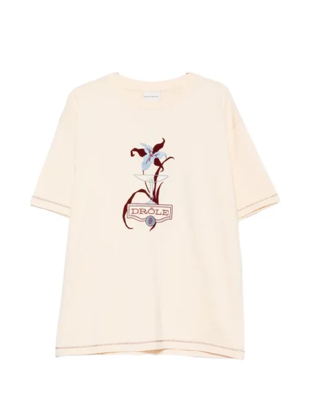 Tricou Drole De Monsieur cu broderie