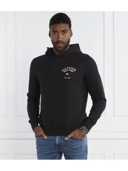Tommy Hilfiger Hanorac ARCHED VARSITY negru