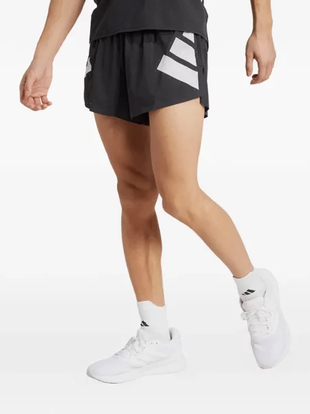 Tricou Adidas alergare cu șireturi din dantelă negru