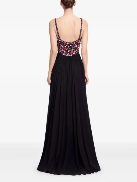 Rochie maxi Elie Saab cu paiete de costum negru